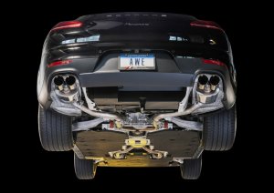 Porsche Panamera Performance Exhaust - AWE Tuning - Cat-Back Touring Edition - Chrome Silver - `11-`13